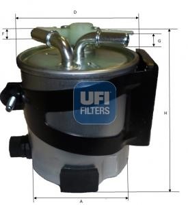 Ufi 55.430.00 Fuel filter 5543000: Buy near me in Poland at 2407.PL - Good price!
