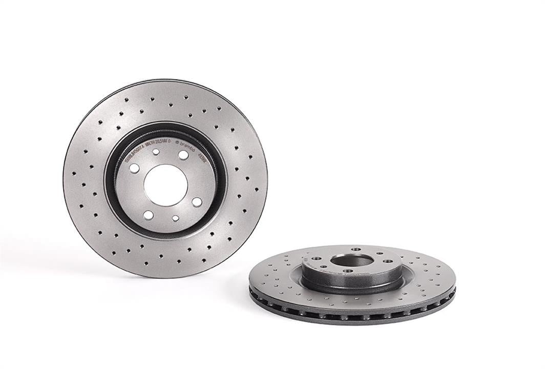 Brembo 09.4939.1X Ventilated brake disc with perforation 0949391X: Buy near me in Poland at 2407.PL - Good price!