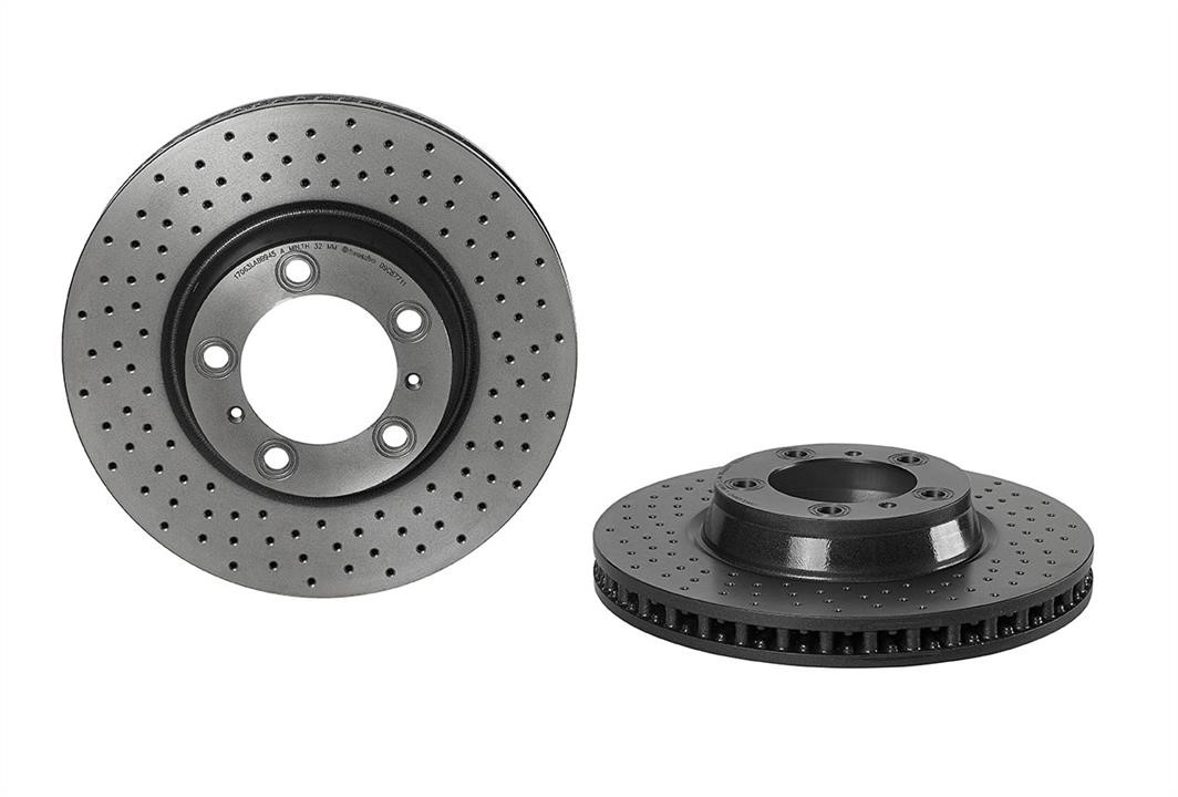 Brembo 09.C877.11 Ventilated brake disc with perforation 09C87711: Buy near me at 2407.PL in Poland at an Affordable price!