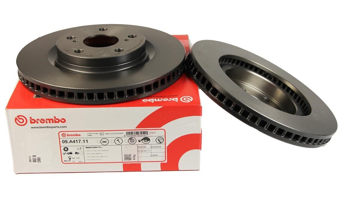 Front vented brake disc Brembo 09.A417.11