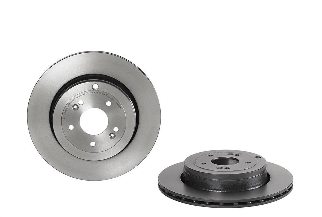 Диск тормозной Hyundai Genesis (Хюндай Генезис): 09A55511 Brembo Тормозной диск задний вентилируемый