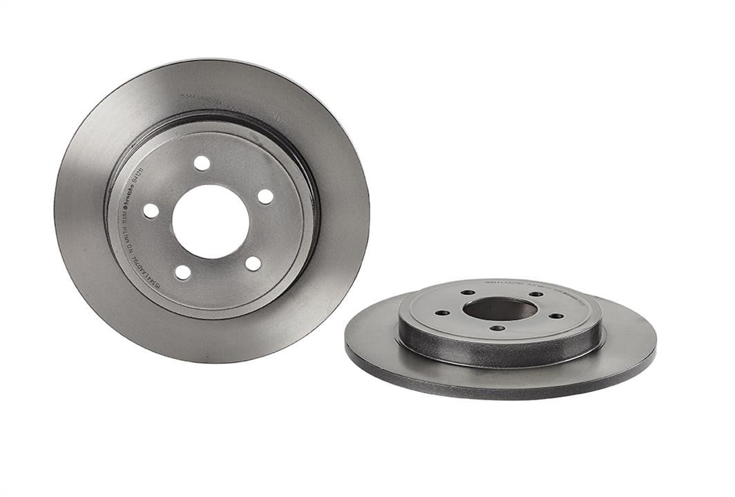 08B41211 Brembo Rear solid brake disc
