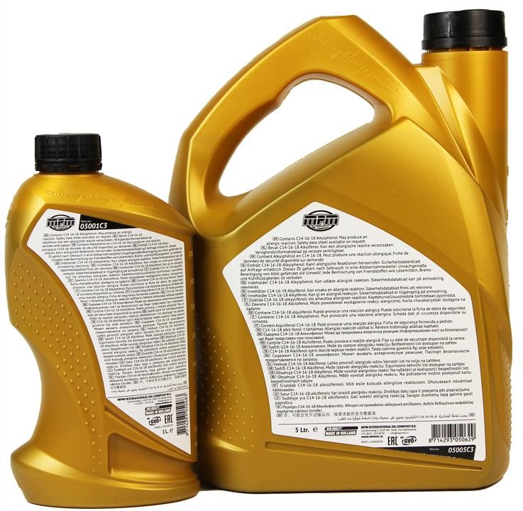 Engine oil kit MPM Premium Synthetic C3 5W-40 5L + MPM Premium Synthetic C3 5W-40 1L MPM Oil SET MPM 50611