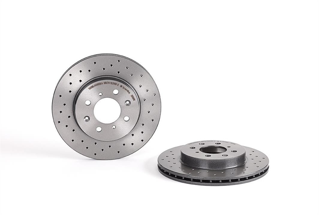 Brembo 09.5509.1X Ventilated brake disc with perforation 0955091X: Buy near me in Poland at 2407.PL - Good price!