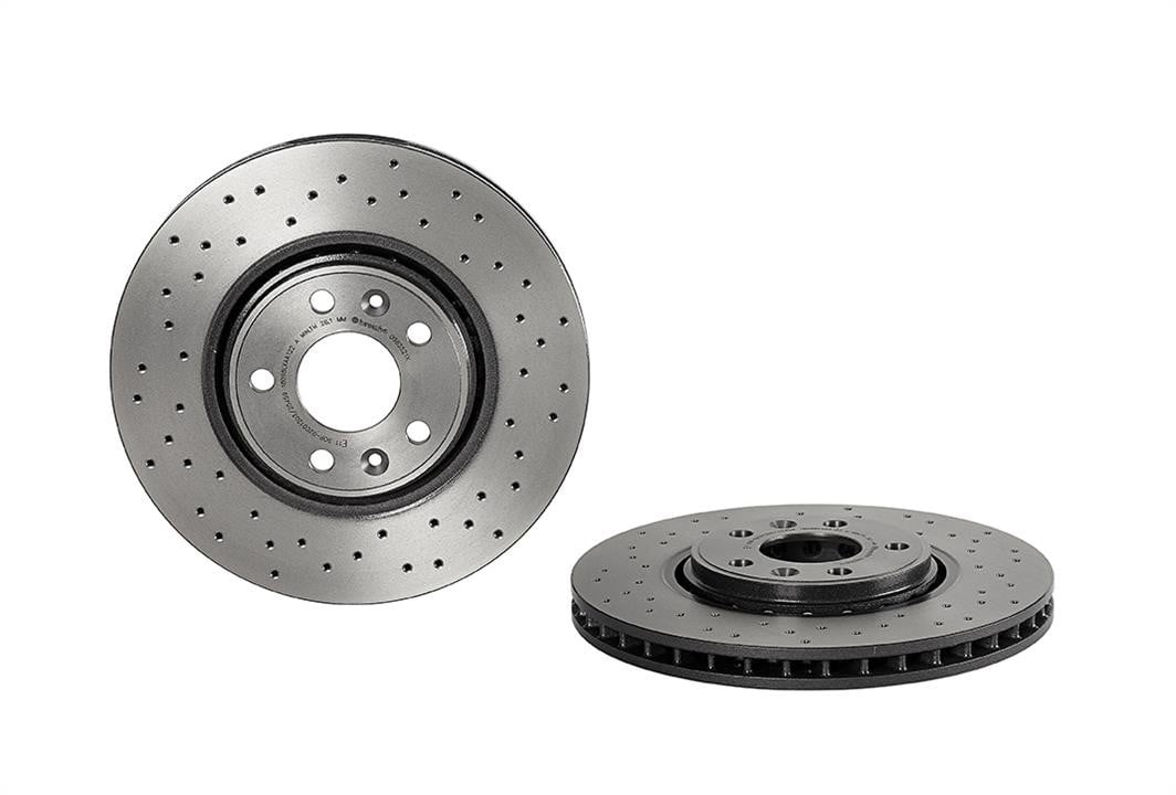 Brembo 09.B352.1X Ventilated brake disc with perforation 09B3521X: Buy near me in Poland at 2407.PL - Good price!