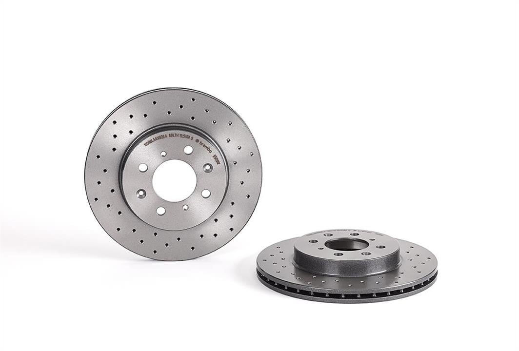Bremsscheiben MG MG ZR: 0955091X Brembo Innenbelüftete Bremsscheibe perforiert