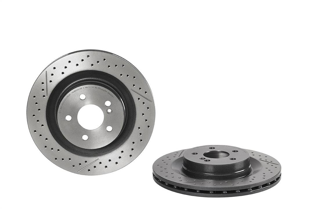 Brembo 09.A326.11 Ventilated brake disc with slotting and perforation 09A32611: Buy near me in Poland at 2407.PL - Good price!
