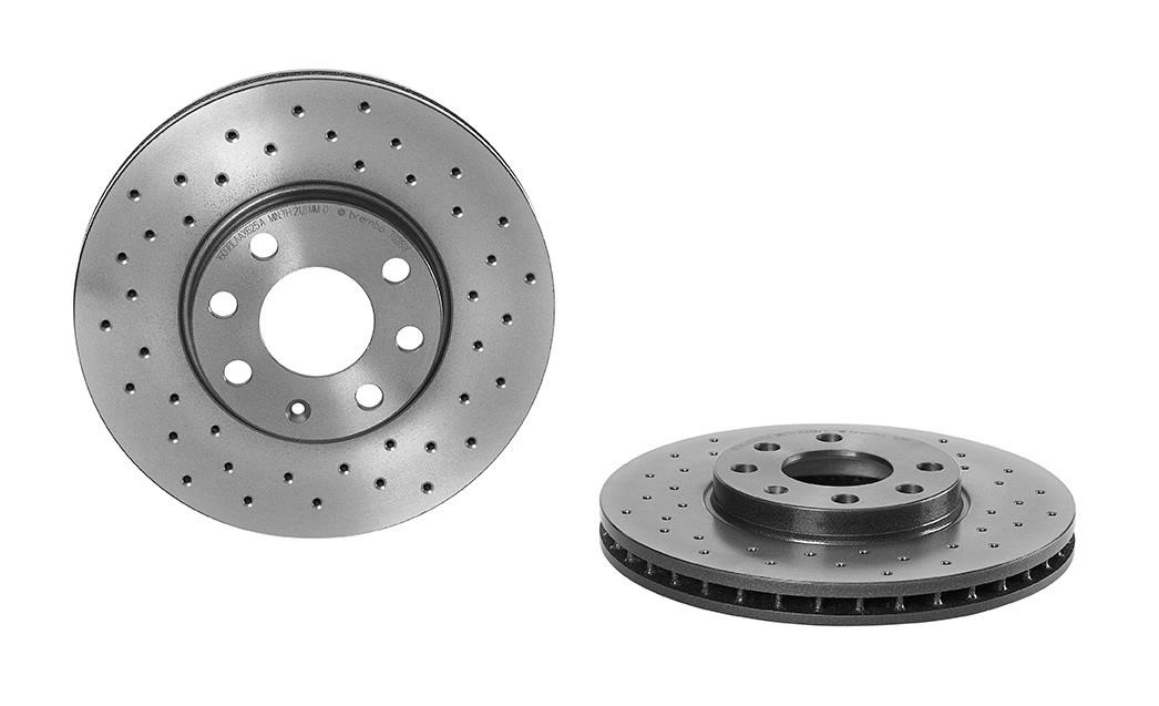 Brembo 09.7628.1X Ventilated brake disc with perforation 0976281X: Buy near me in Poland at 2407.PL - Good price!