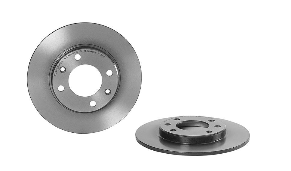 Brembo 08.5334.11 Rear brake disc, non-ventilated 08533411: Buy near me in Poland at 2407.PL - Good price!