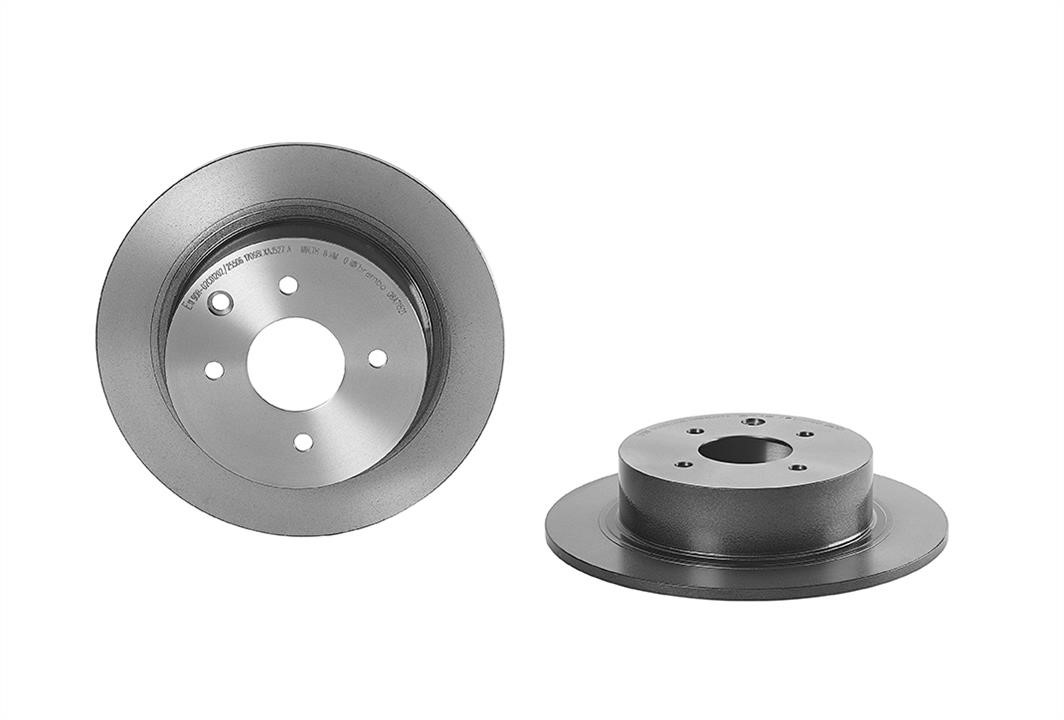 Brembo 08.A715.21 Rear brake disc, non-ventilated 08A71521: Buy near me in Poland at 2407.PL - Good price!