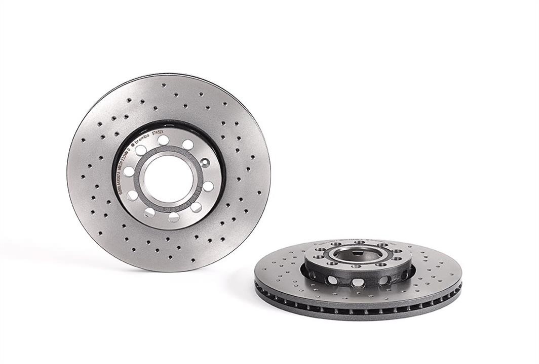 Brembo 09.5745.2X Ventilated brake disc with perforation 0957452X: Buy near me in Poland at 2407.PL - Good price!