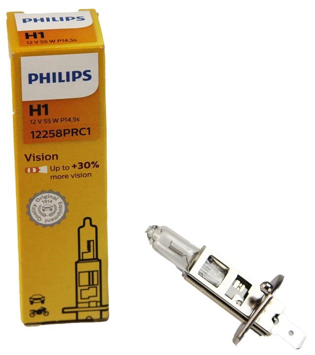 Halogen lamp Philips Vision +30% 12V H1 55W +30% Philips 12258PRC1