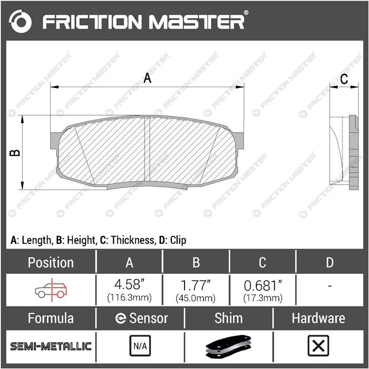 Купити Friction Master MKD1304 за низькою ціною в Польщі!