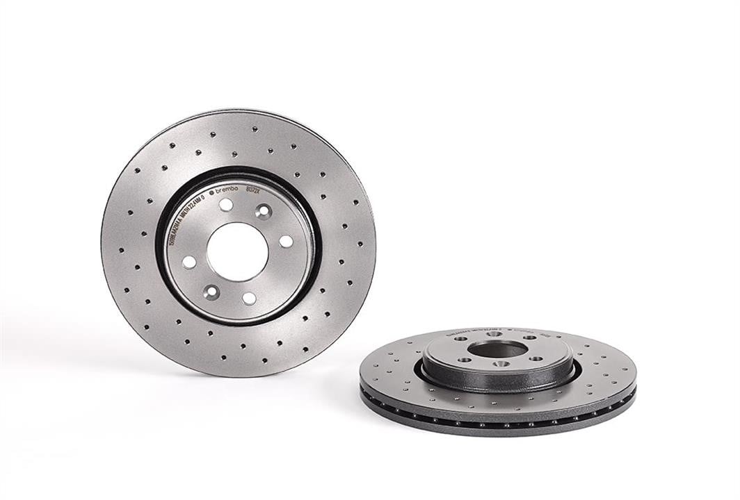 Brembo 09.8137.2X Ventilated brake disc with perforation 0981372X: Buy near me in Poland at 2407.PL - Good price!