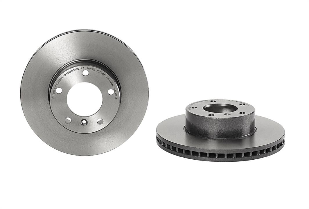 Brembo 09.A917.11 Vented brake disc, 1 pc 09A91711: Buy near me at 2407.PL in Poland at an Affordable price! 09A91711 Brembo Vented brake disc, 1 pc