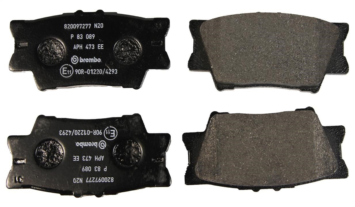 Klocki hamulcowe Ate Toyota Rav 4: P83089 Brembo Klocki hamulcowe, zestaw
