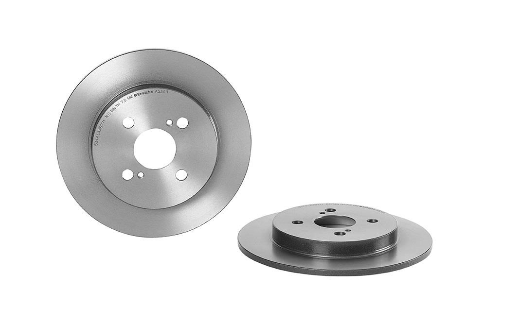 Brembo 08.A534.11 Rear brake disc, non-ventilated 08A53411: Buy near me in Poland at 2407.PL - Good price!