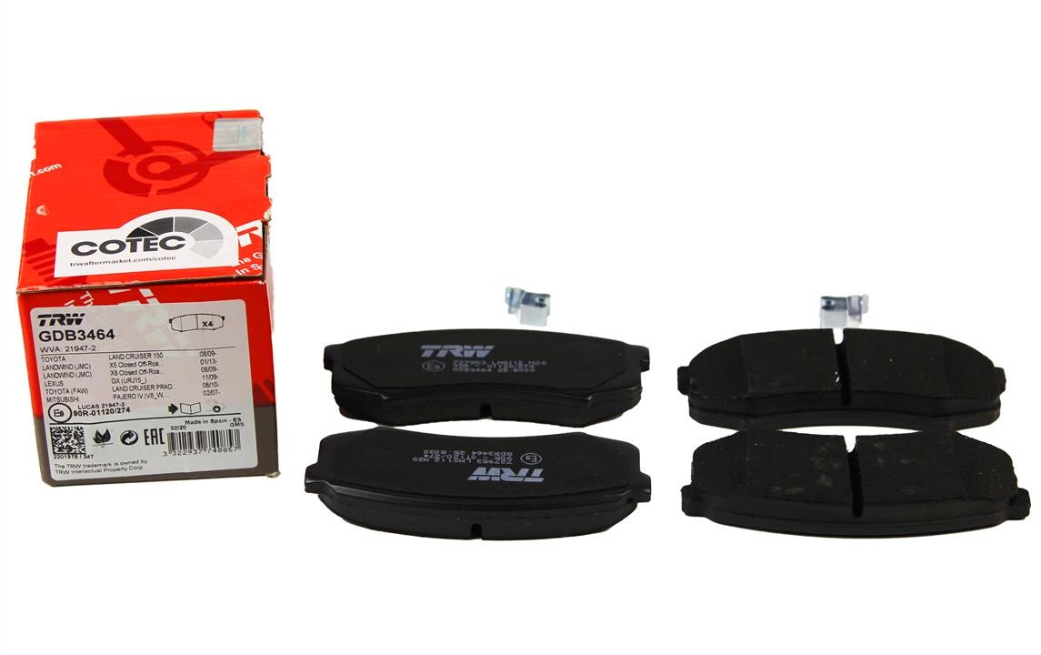 TRW COTEC disc brake pads, set TRW GDB3464