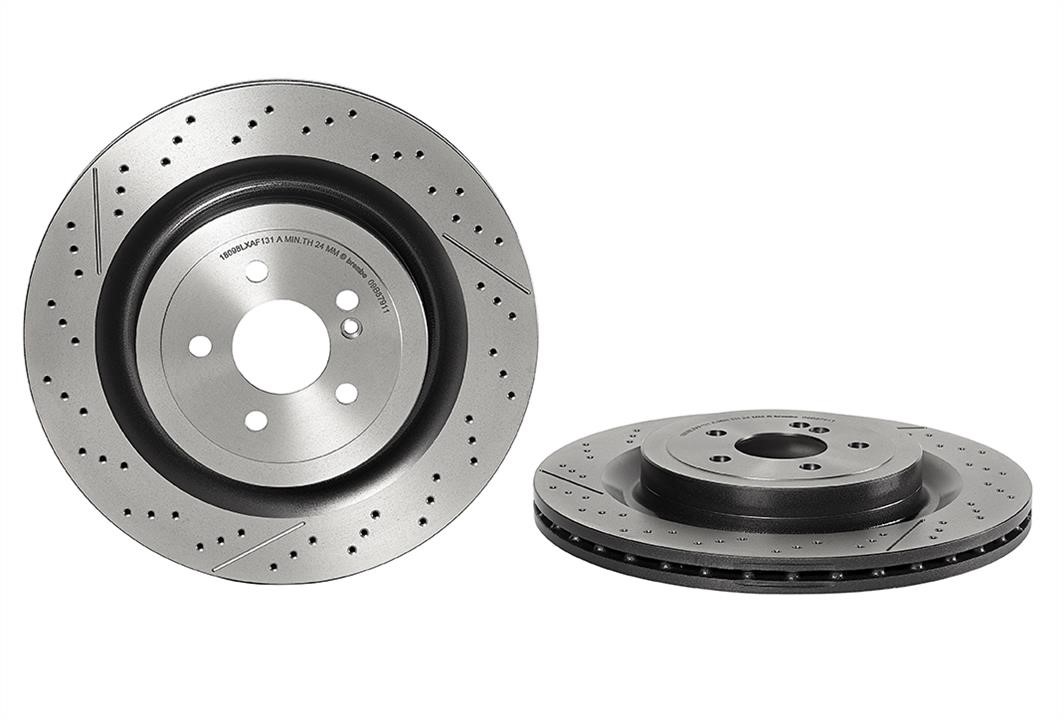 Brembo 09.B879.11 Ventilated brake disc with slotting and perforation 09B87911: Buy near me in Poland at 2407.PL - Good price!