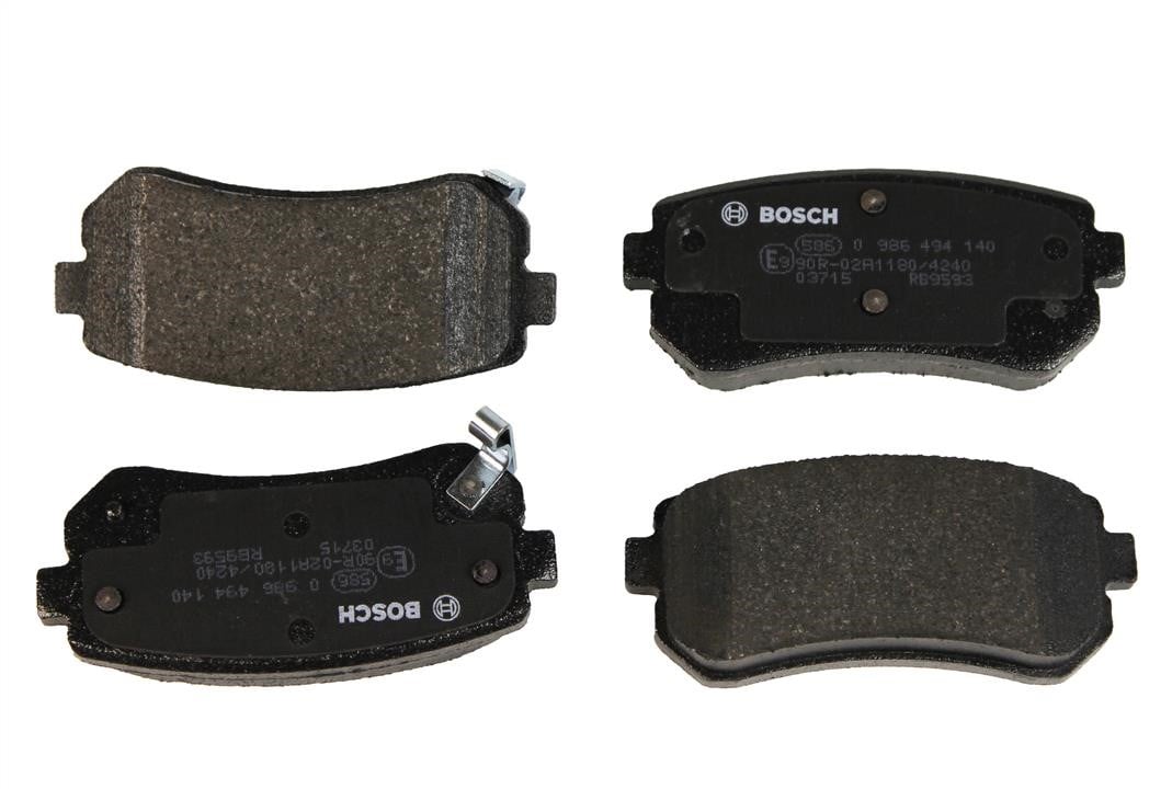 Bosch 0 986 494 140 Brake Pad Set, disc brake 0986494140: Buy near me at 2407.PL in Poland at an Affordable price!