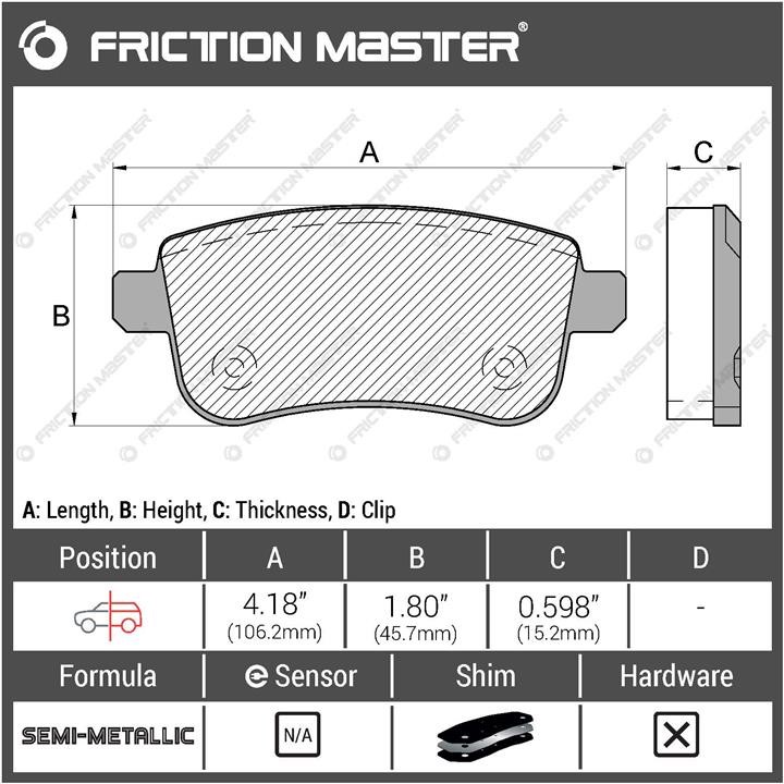 Купити Friction Master MKD1820 – суперціна на 2407.PL!