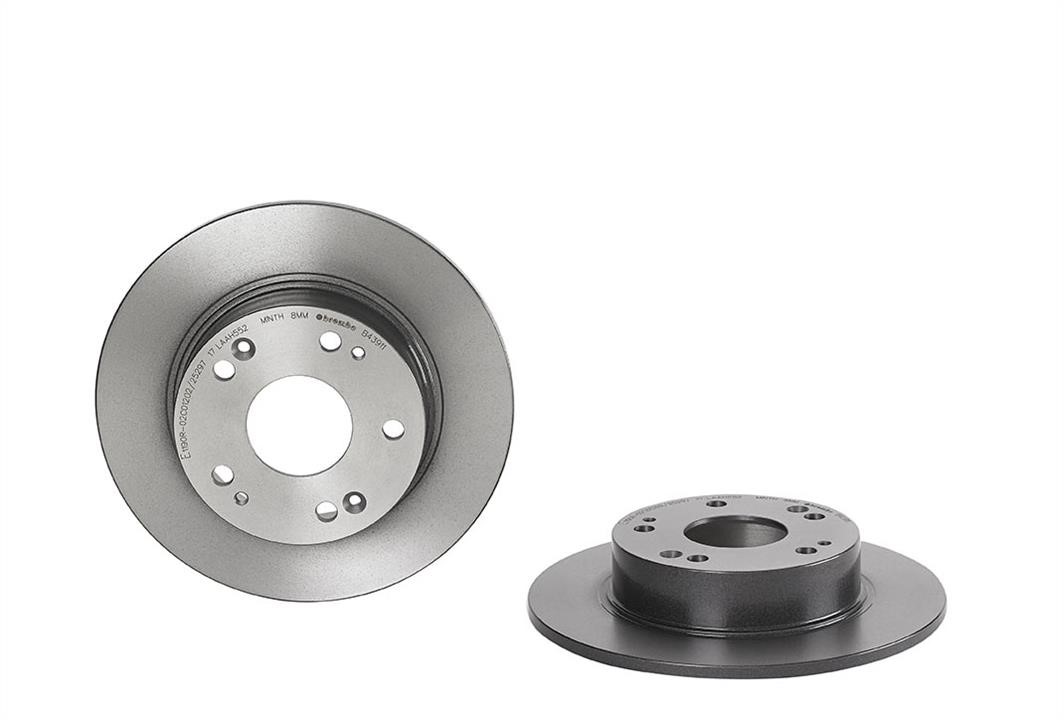 Bremsscheiben Acura TSX: 08B43911 Brembo Bremsscheibe hinten voll
