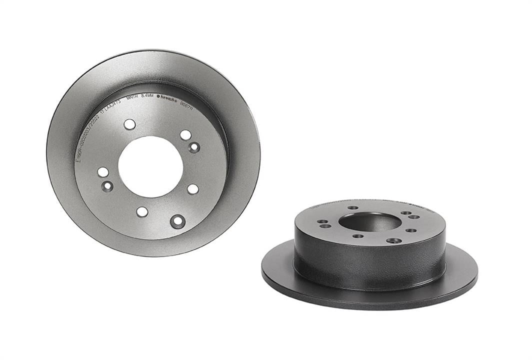Brembo 08.B667.11 Rear solid brake disc 08B66711: Buy near me at 2407.PL in Poland at an Affordable price! 08B66711 Brembo Rear solid brake disc