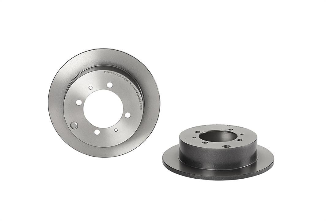 Диски тормозные Mitsubishi Lancer (Митсубиси Лансер): 08831611 Brembo Тормозной диск задний невентилируемый