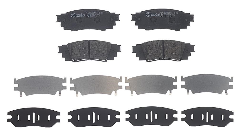 Brake pad kit Lexus ES: P83160 Brembo Brake pad set