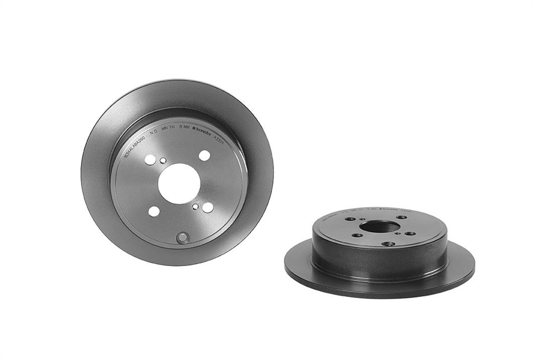 Brembo 08.A331.11 Rear brake disc, non-ventilated 08A33111: Buy near me in Poland at 2407.PL - Good price!