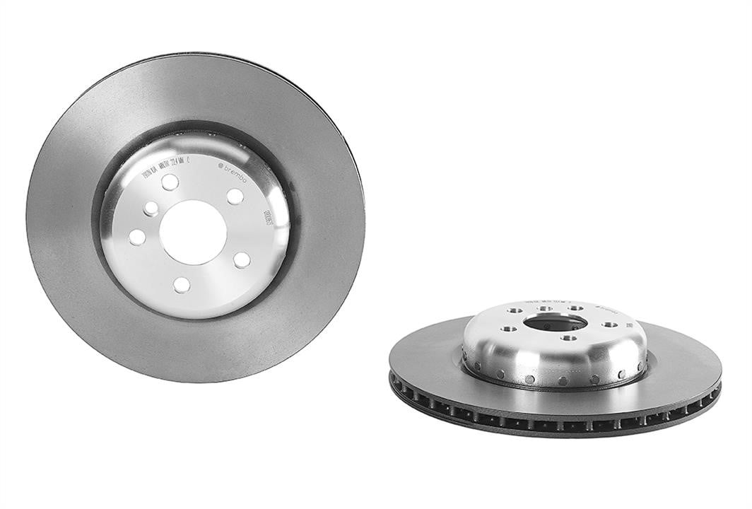 Диски тормозные BMW 5 series (БМВ 5 Серии): 09D09613 Brembo Тормозной диск вентилируемый, 1 шт.