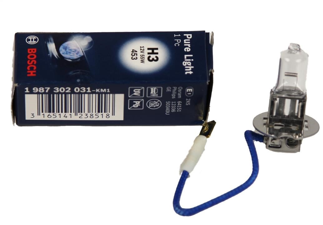 Halogenlampe Bosch Pure Light 12V H3 55W Bosch 1 987 302 031