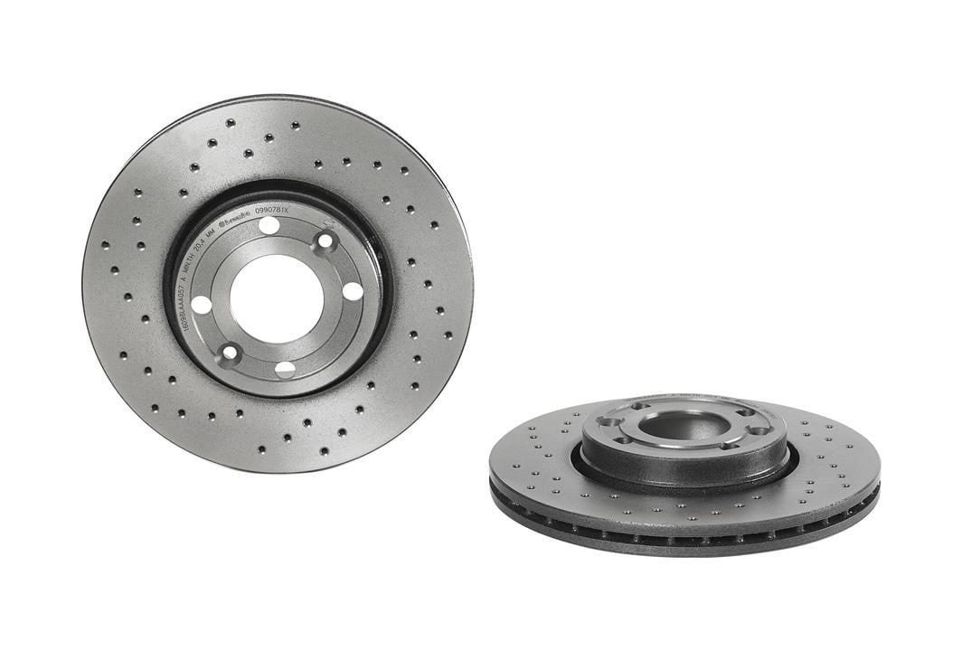 Brembo 09.9078.1X Ventilated brake disc with perforation 0990781X: Buy near me in Poland at 2407.PL - Good price!