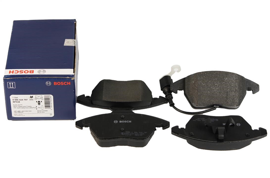 Front disc brake pads, set Bosch 0 986 424 797