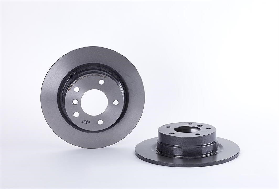 Brembo 08.A205.11 Rear brake disc, non-ventilated 08A20511: Buy near me in Poland at 2407.PL - Good price!