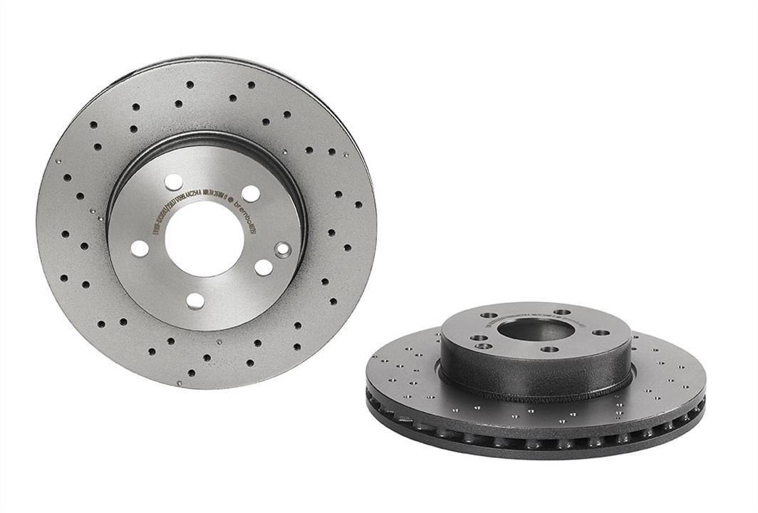 Brembo 09.A613.51 Ventilated brake disc with perforation 09A61351: Buy near me in Poland at 2407.PL - Good price!