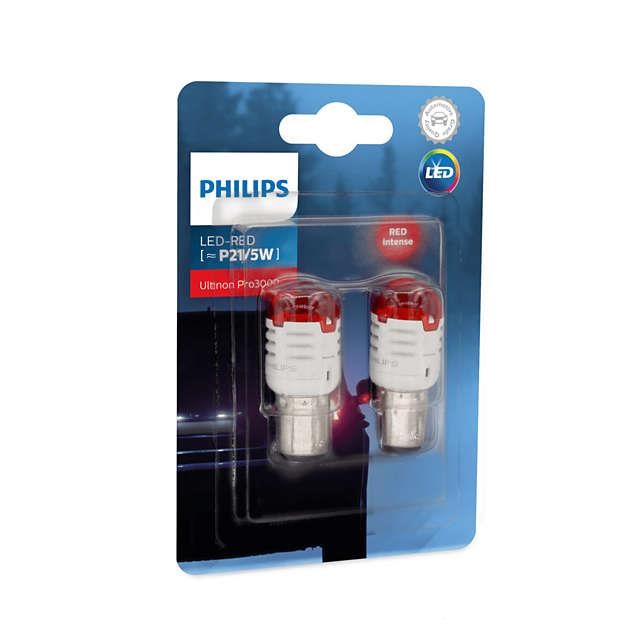 Philips 11499U30RB2 Lamp LED Philips Ultinon Pro3000 P21 / 5W Red 12V W0.8 / 1.75 (2 pcs.) 11499U30RB2: Buy near me in Poland at 2407.PL - Good price!
