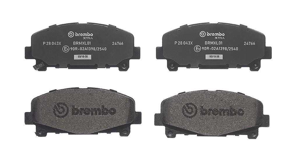 Brembo P 28 043X Тормозные колодки дисковые BREMBO XTRA, комплект P28043X: Отличная цена - Купить в Польше на 2407.PL!