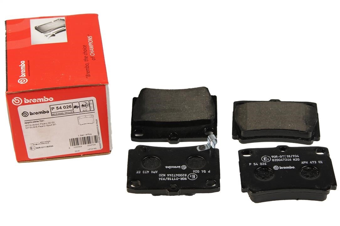 Bremsbelagsatz hinten Brembo P 54 026