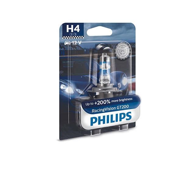 Żarówka halogenowa Philips Racingvision Gt200 +200% 12V H4 60&#x2F;55W +200% Philips 12342RGTB1