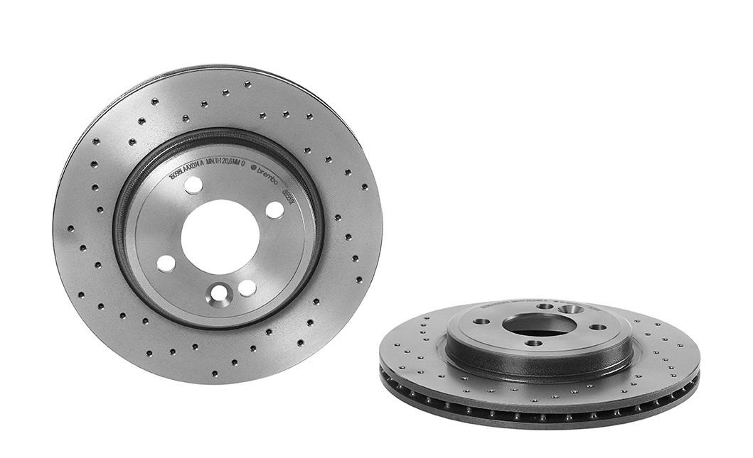 Brembo 09.8655.1X Ventilated brake disc with perforation 0986551X: Buy near me in Poland at 2407.PL - Good price!