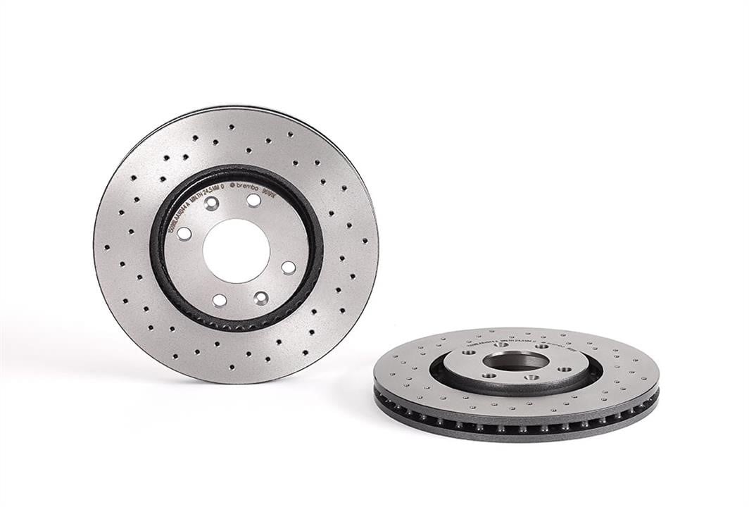 Brake rotor Citroen Berlingo: 0996191X Brembo Ventilated brake disc with perforation