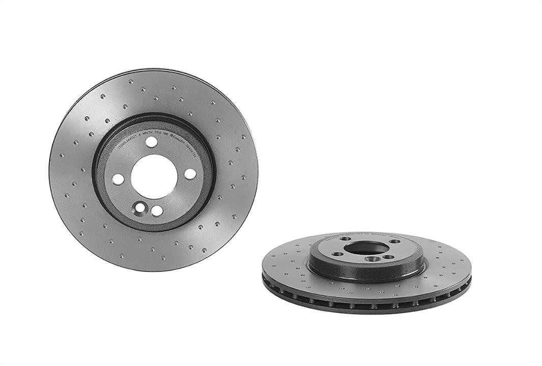 Brembo 09.A047.3X Ventilated brake disc with perforation 09A0473X: Buy near me in Poland at 2407.PL - Good price!