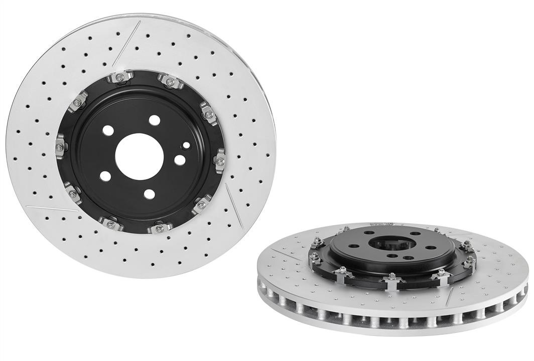 09887823 Brembo Innenbelüftete Bremsscheibe mit Schichtung und Perforation