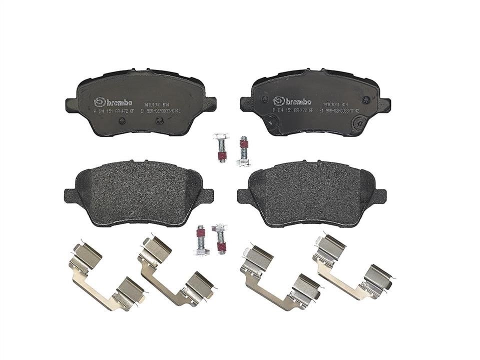 Disc brake pad set Ford Tourneo Courier Kombi: P24151 Brembo Brake pad set