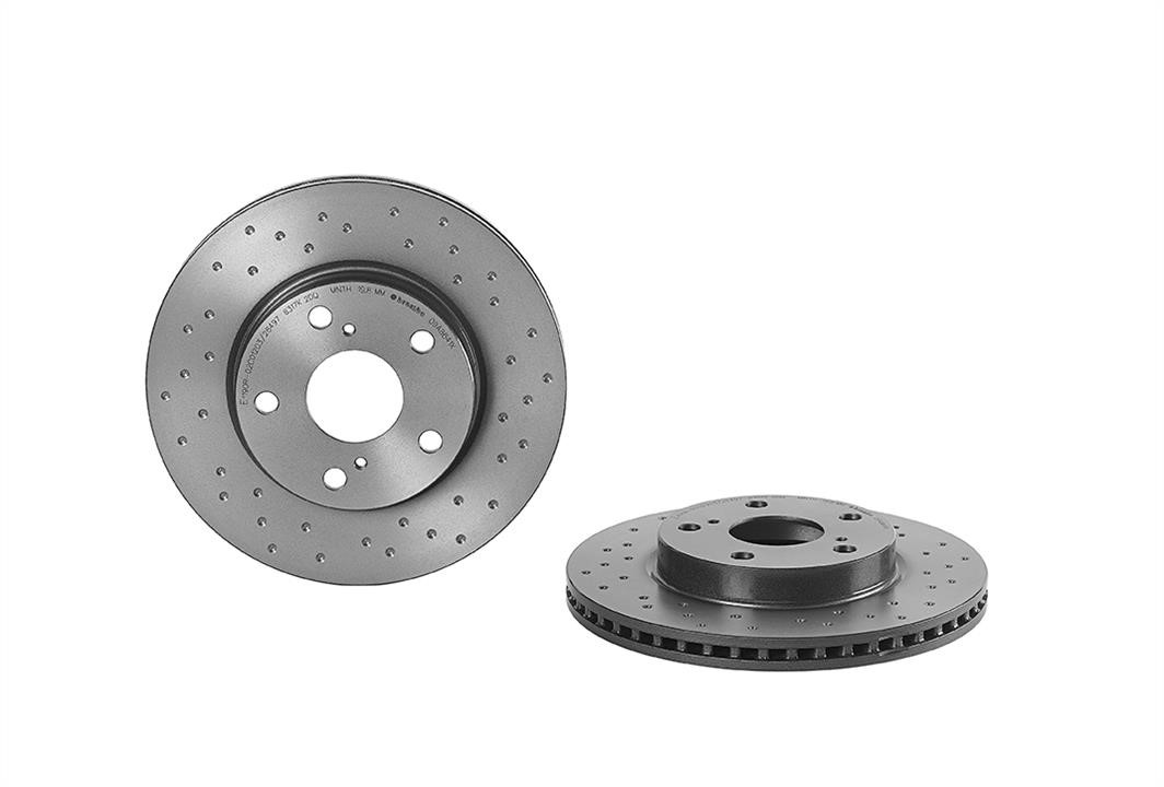 Brembo 09.A864.1X Ventilated brake disc with perforation 09A8641X: Buy near me in Poland at 2407.PL - Good price!