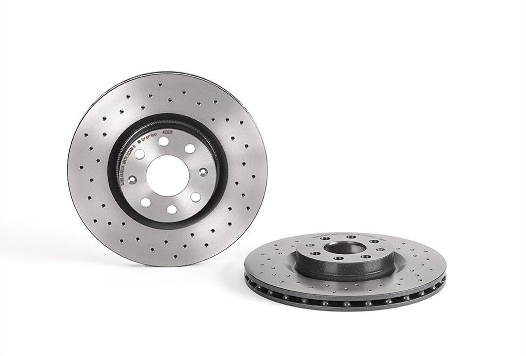 Brembo 09.4939.3X Ventilated brake disc with perforation 0949393X: Buy near me in Poland at 2407.PL - Good price!