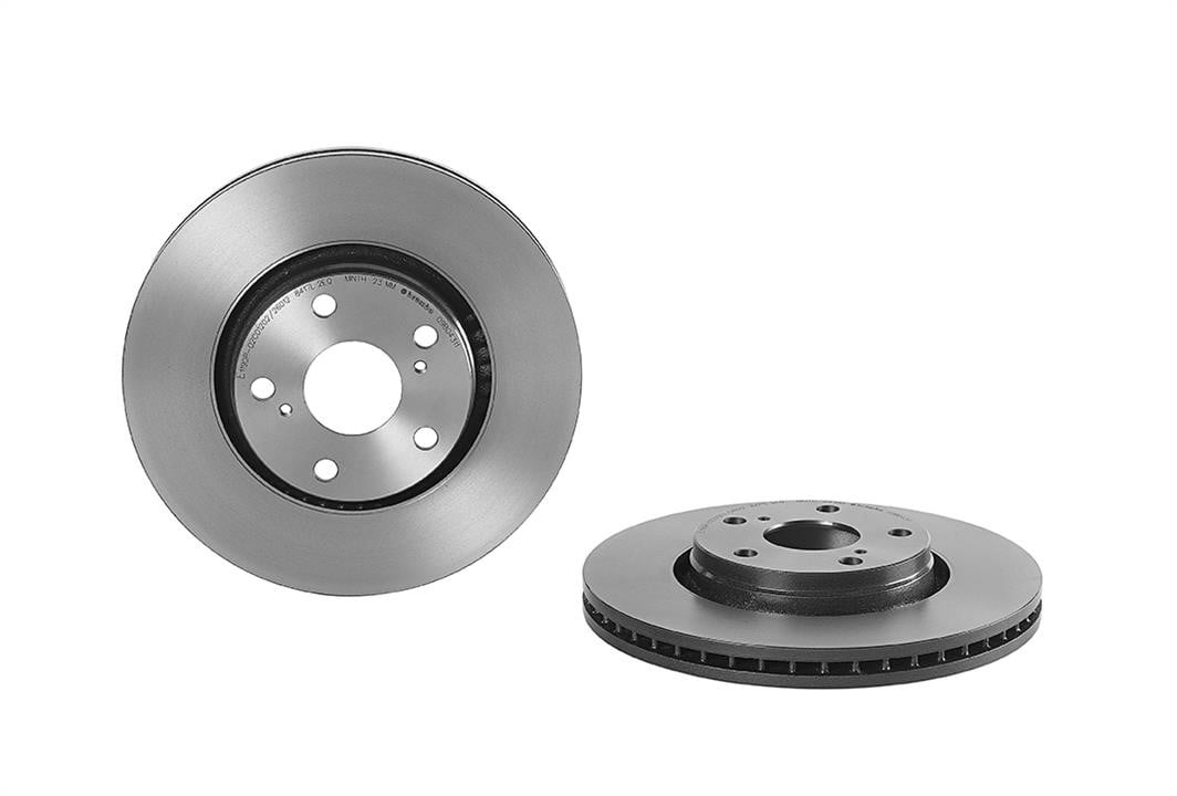 Scheibenbremsen Toyota Verso: 09B04311 Brembo Bremsscheibe vorne belüftet