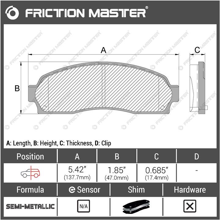 Купить Friction Master MKD883 – отличная цена на 2407.PL!