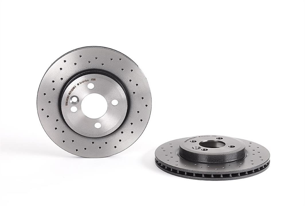 Brembo 09.A761.1X Ventilated brake disc with perforation 09A7611X: Buy near me in Poland at 2407.PL - Good price!